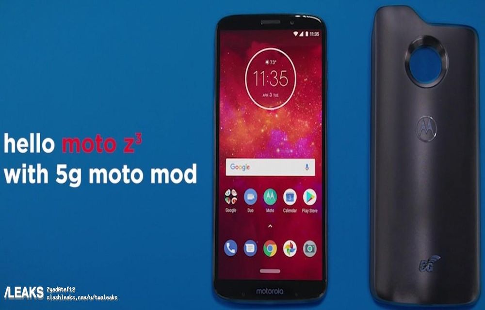 Leaked Documents Exposes Moto Z3 to the Users