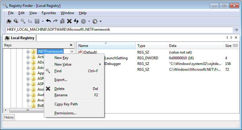 Registry Finder