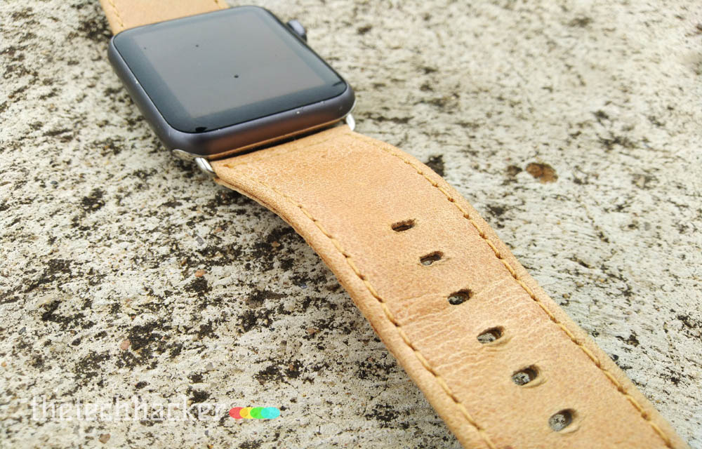 Jisoncase Genuine Leather Wrist Band for Apple Watch Comfort on Wrist