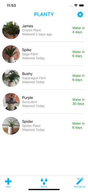 Planty Watering Schedules