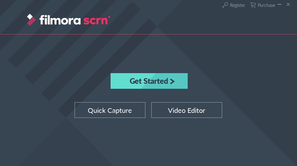 Wondershare Filmora Scrn Interface