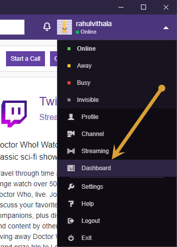 Twitch Dashboard