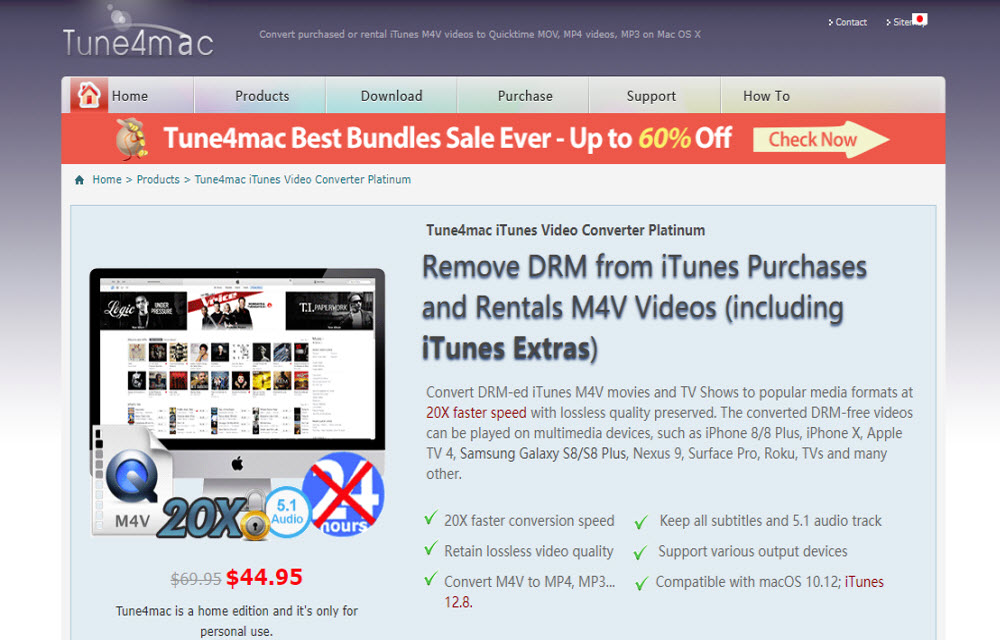 Tune4mac iTunes Video Convert Platinum