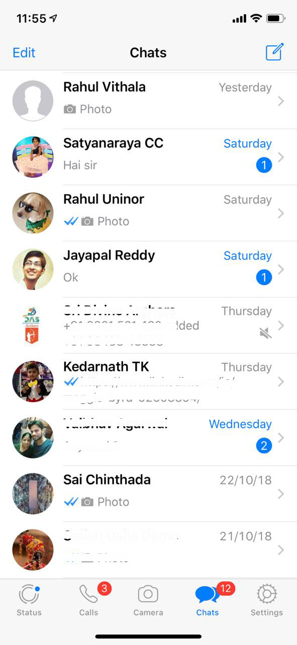 Available Chat Heads on WhatsApp