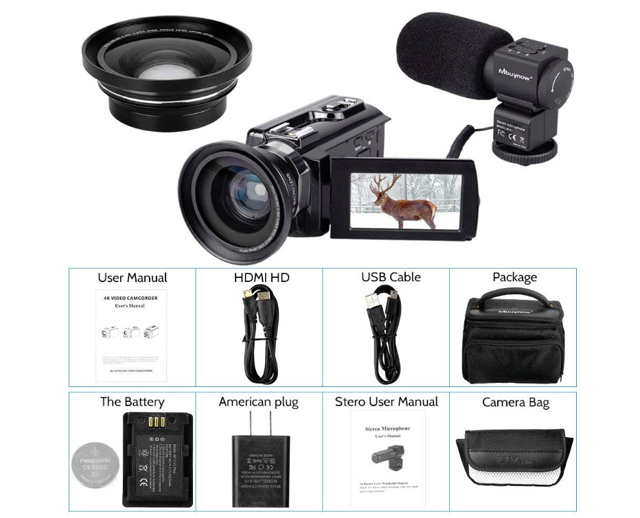 4K Camcorder, Mbuynow Video Camera