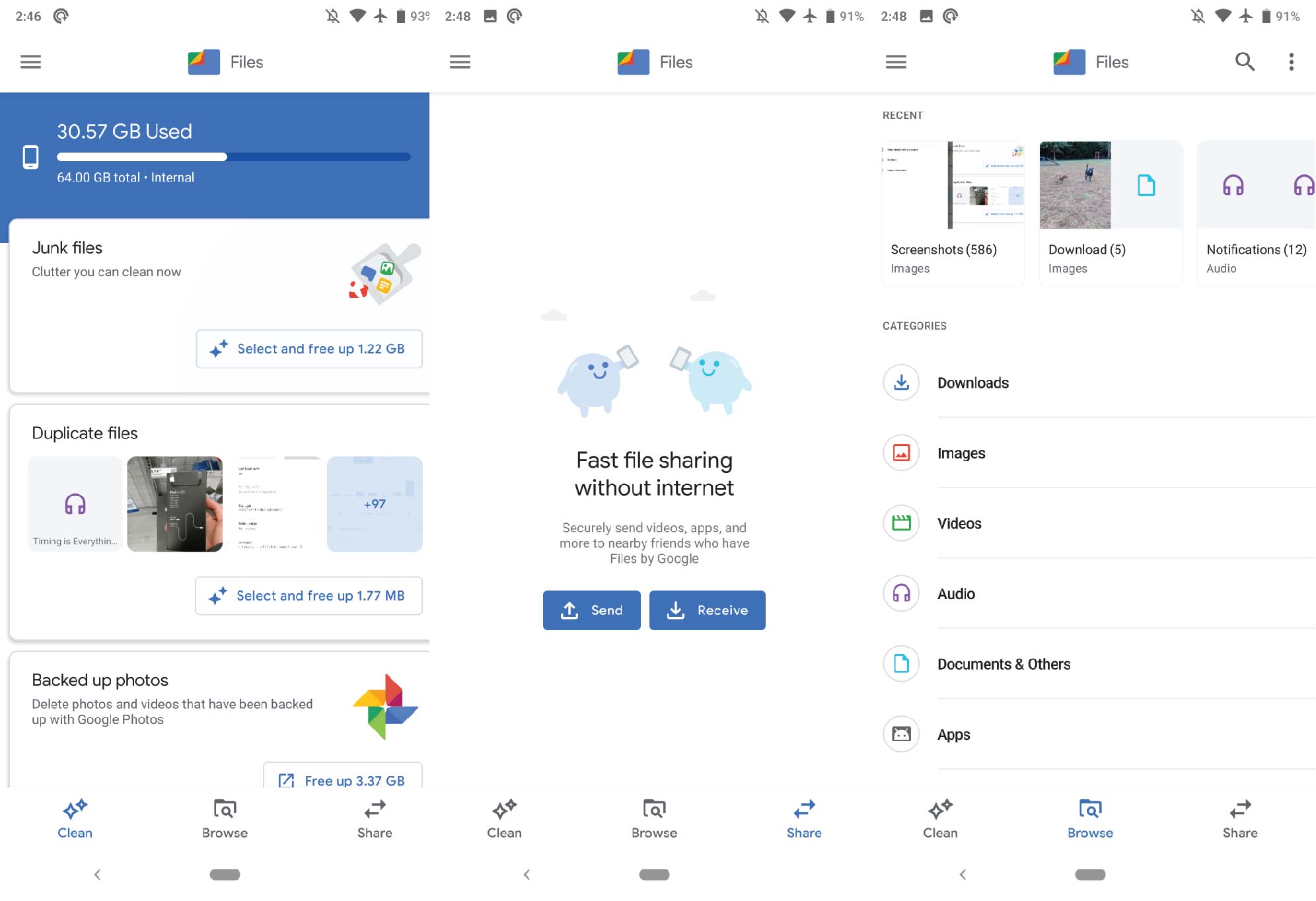 Google files screenshot