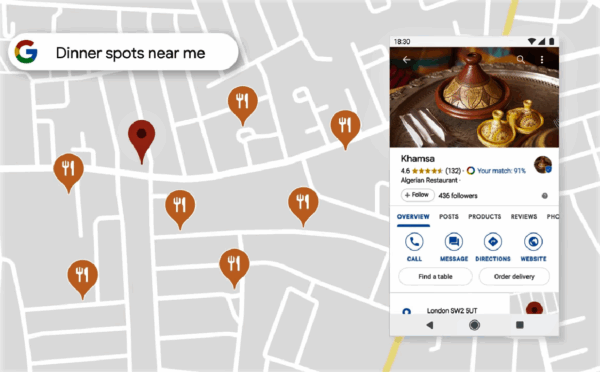chat in Google maps