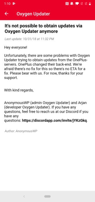 Oxygen Updater