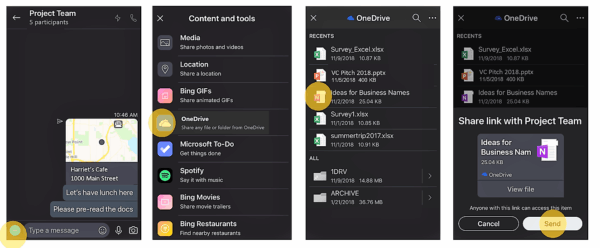 microsoft integrates onedrive in skype