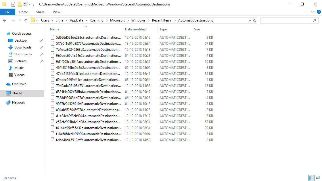 Delete the File Explorer cache