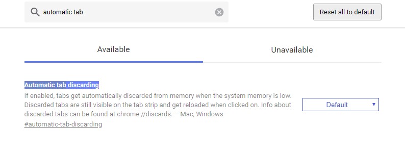 Automatic Tab Discarding