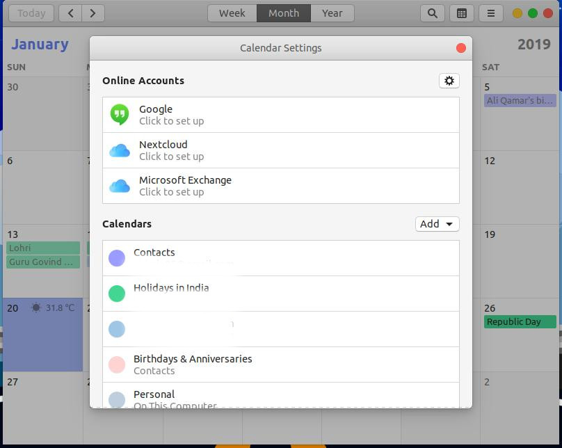 Google Calendar Settings