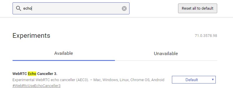 Reducing Echo on Chrome