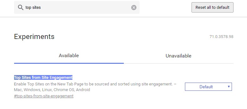 Top Sites from Site Engagement
