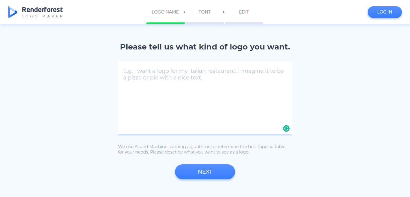 What kind of logo you want Renderforst Logo Maker