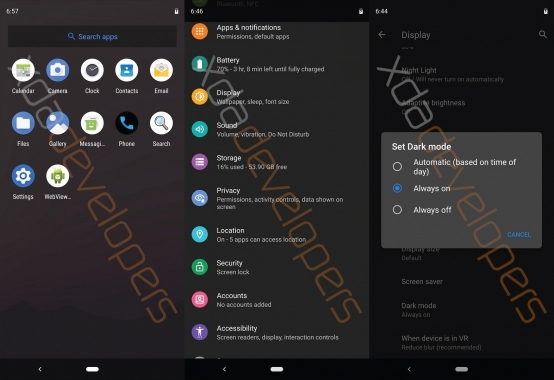 Android Q new filtered screenshots