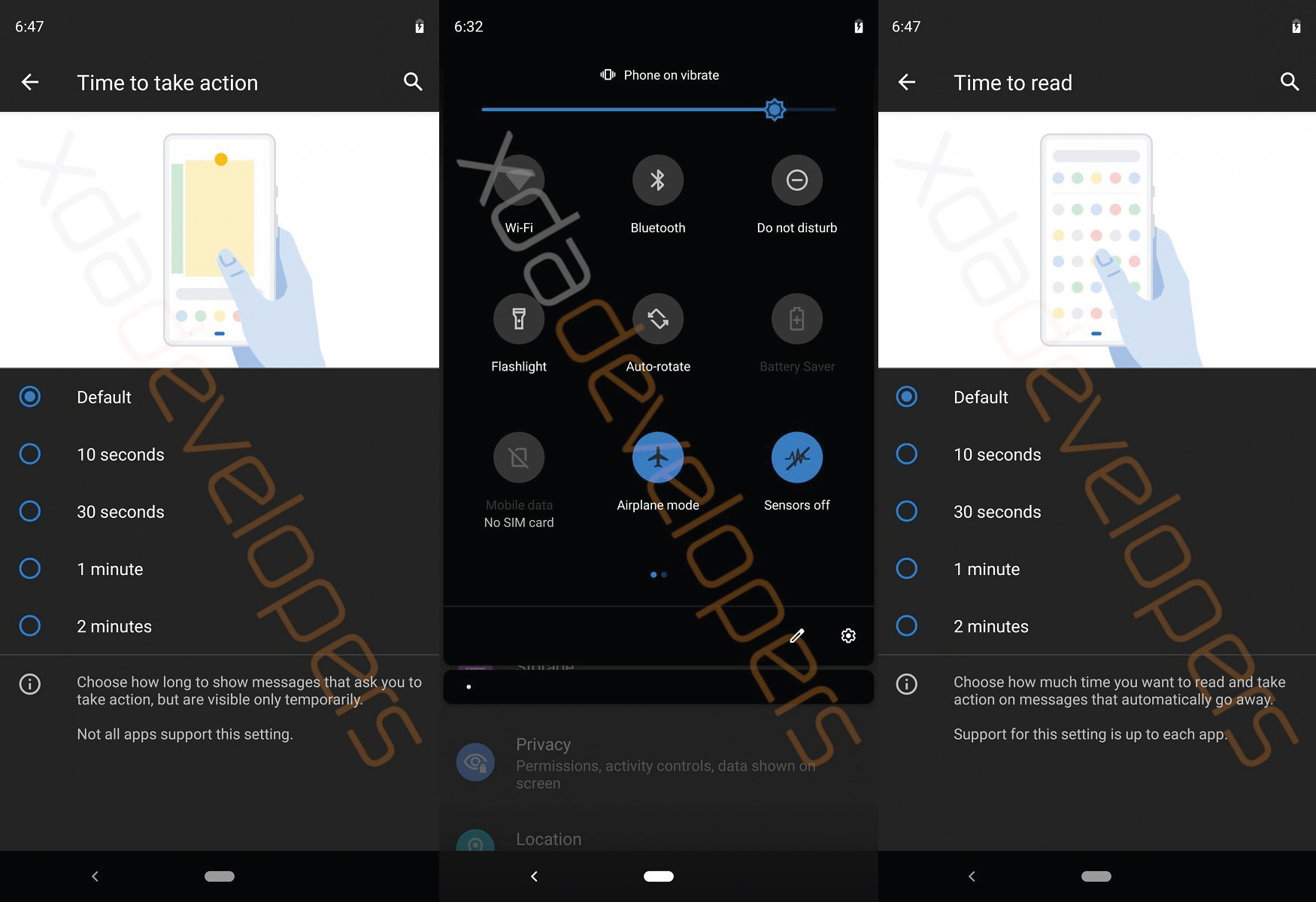Android Q new filtered screenshots