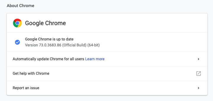 About Google Chrome