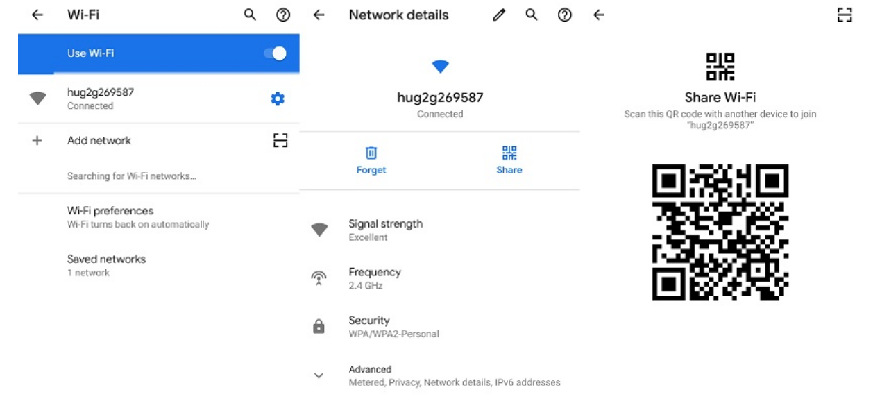 Android Q Wi-Fi sharing