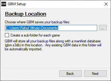 Game Backup Monitor Save Location