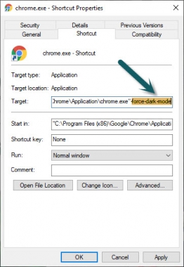 Google Chrome Dark Mode in Windows 10