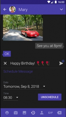 Message Scheduling on Textra