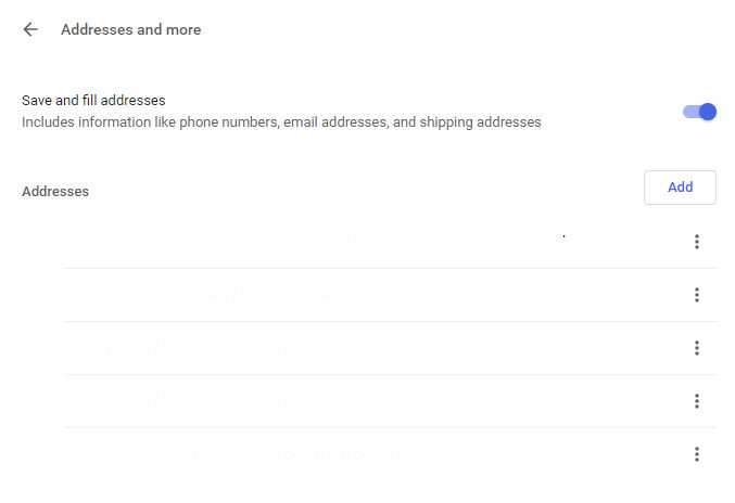 Address autofill