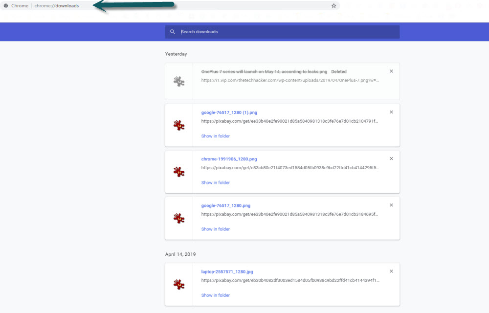 Chrome Downloads