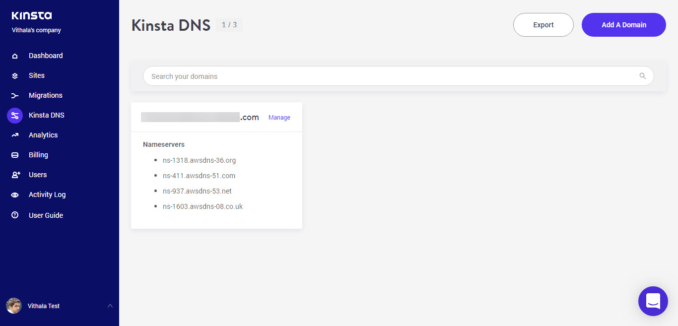 Kinsta DNS