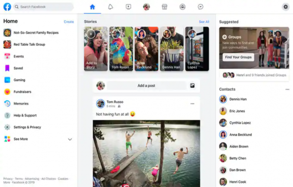 Facebook.com redesign