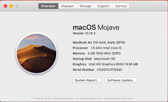 Mac serial number