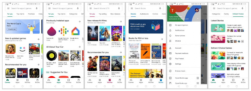 Google Play Store redesign