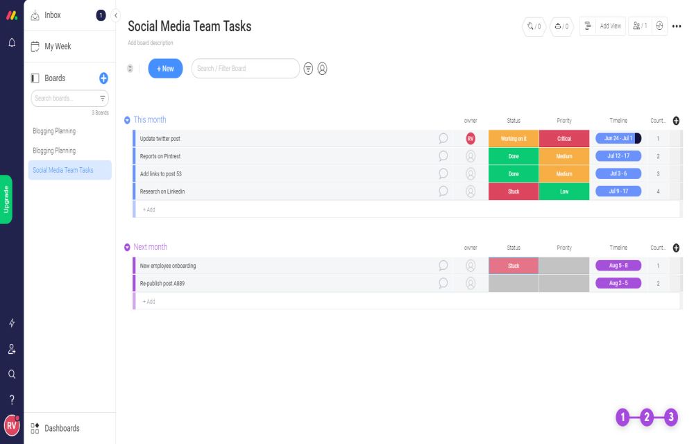monday.com user-interface