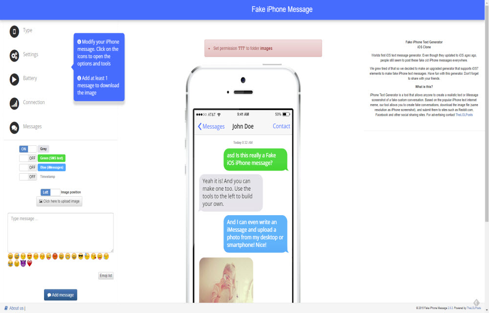 Fake iPhone Message