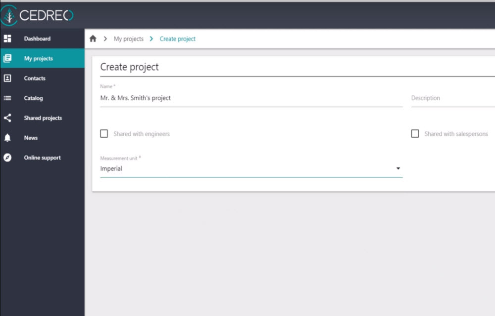 Cedreo Create Project