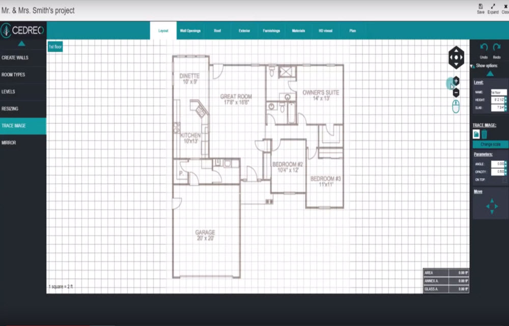 Cedreo project blueprint