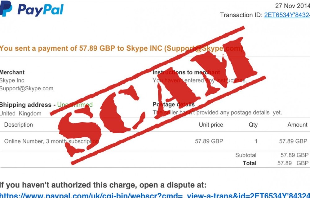 Email scam