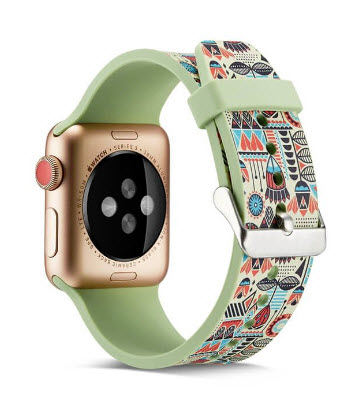 Supwatch Printed Silicon Sport Band for Apple Watch Comfort
