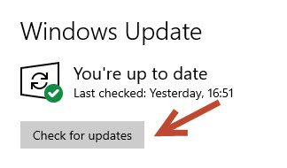Windows check for updates