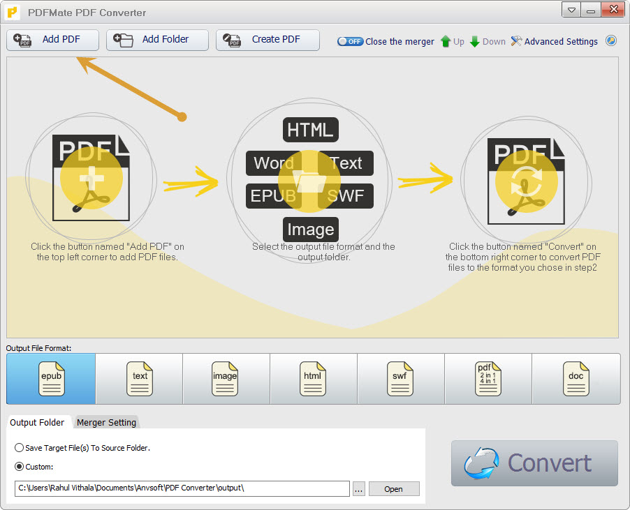 add PDF option in PDFMate PDF Converter