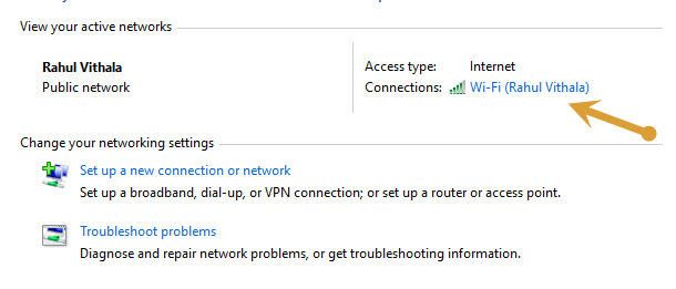 Active Internet connection