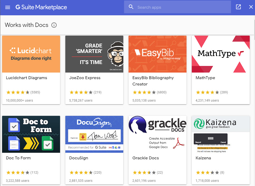 Google Doc add-ons