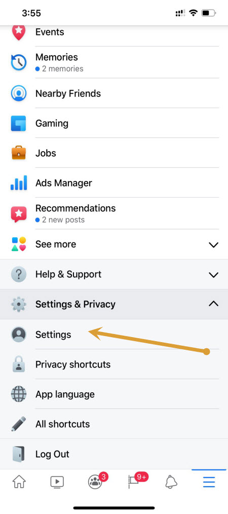 Facebook Settings-privacy