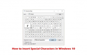 How to insert Special Characters in Windows 10