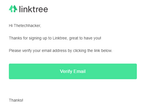 Verification email