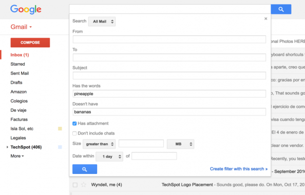 Gmail search