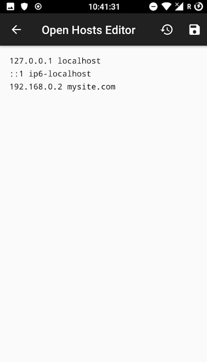 Open Hosts Editor