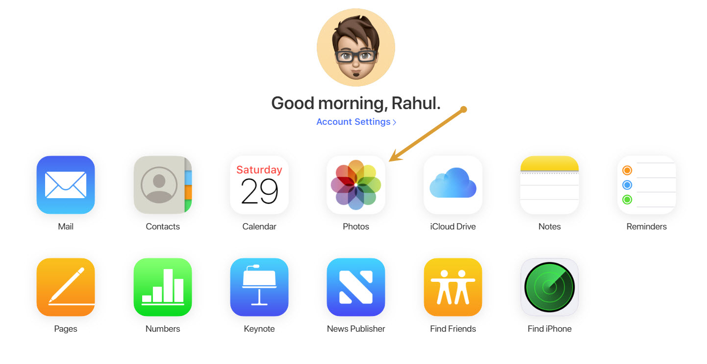 iCloud UI