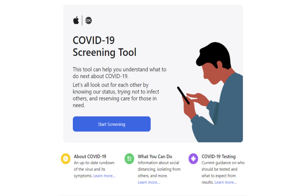 Apple Covid-19 Screening Online Tool