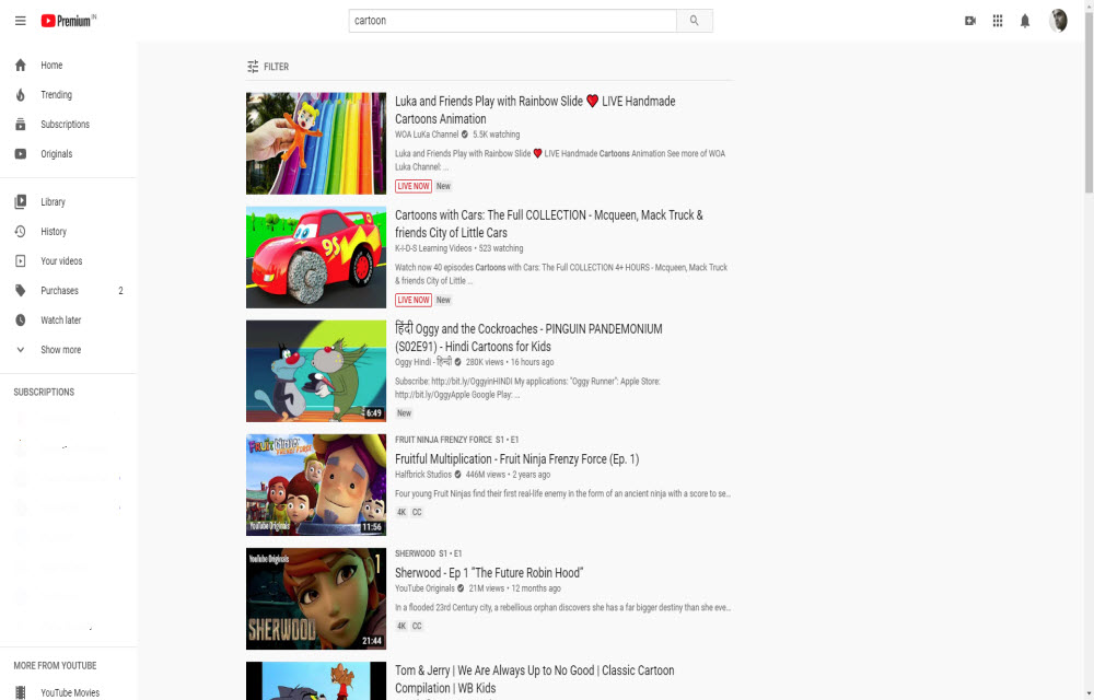 YouTube Cartoons